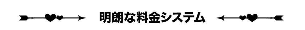 明朗な料金システム